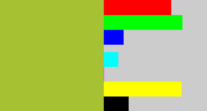 Hex color #a6c131 - sick green