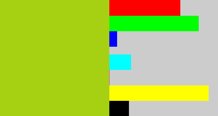 Hex color #a6d012 - yellowish green