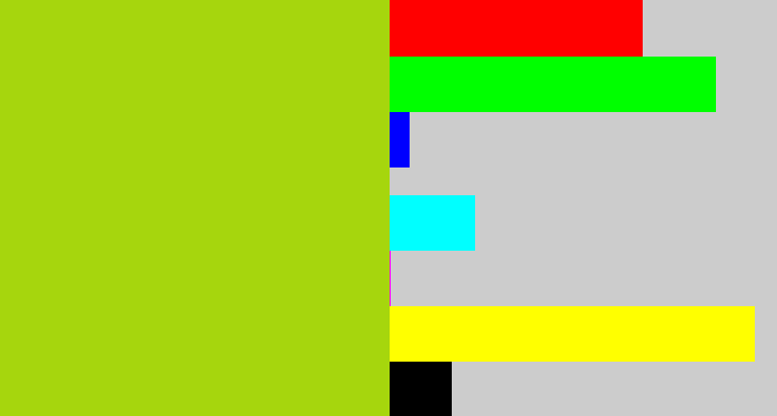 Hex color #a6d60d - yellowish green