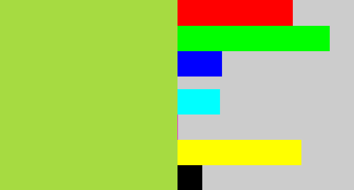 Hex color #a6db41 - kiwi