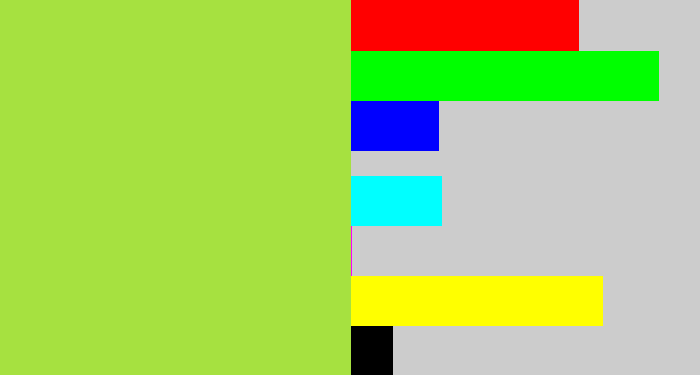 Hex color #a6e140 - kiwi