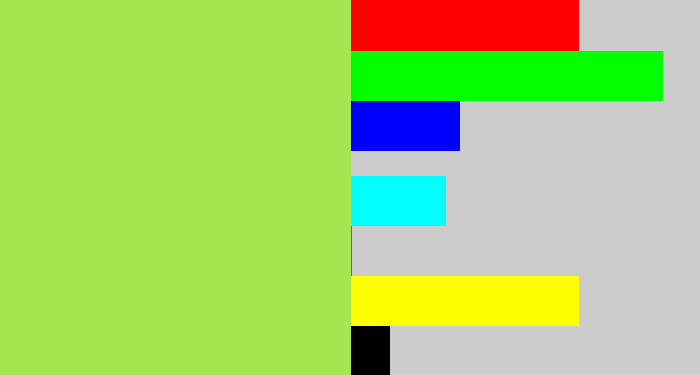 Hex color #a6e450 - kiwi