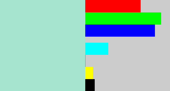 Hex color #a6e4d0 - pale turquoise