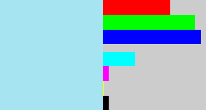 Hex color #a6e4f1 - robin's egg blue