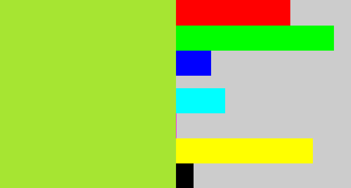 Hex color #a6e532 - kiwi