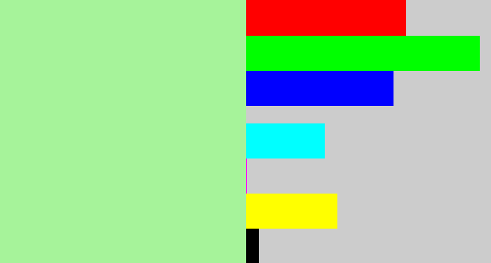Hex color #a6f39a - pale light green
