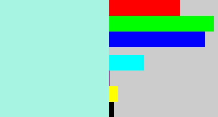 Hex color #a6f4e1 - pale turquoise