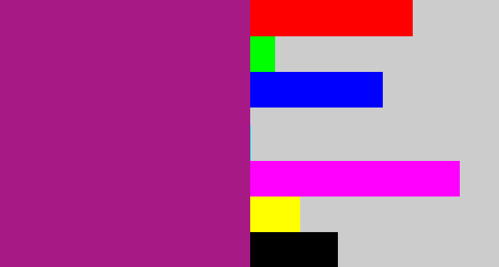Hex color #a71a86 - warm purple