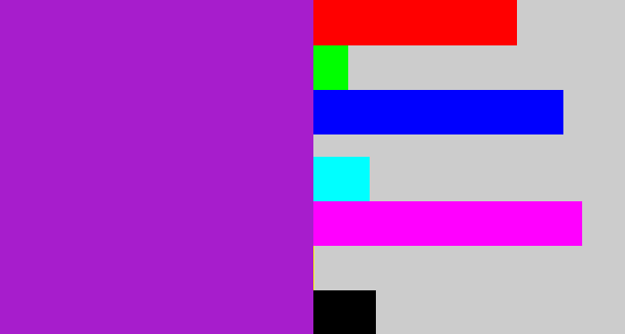 Hex color #a71dcc - barney