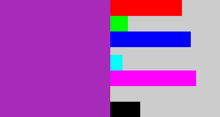 Hex color #a72abb - barney