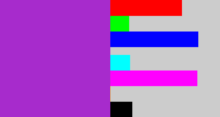 Hex color #a72bcc - barney