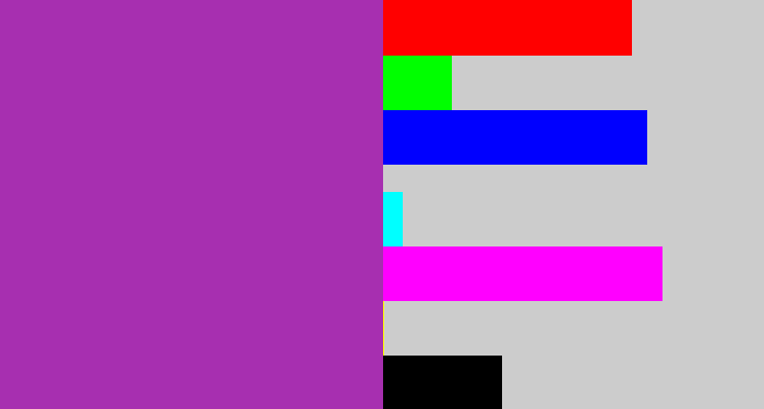 Hex color #a72fb0 - barney
