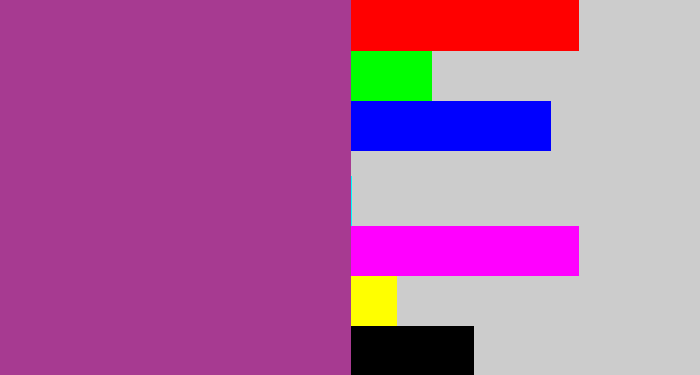 Hex color #a73a91 - ugly purple