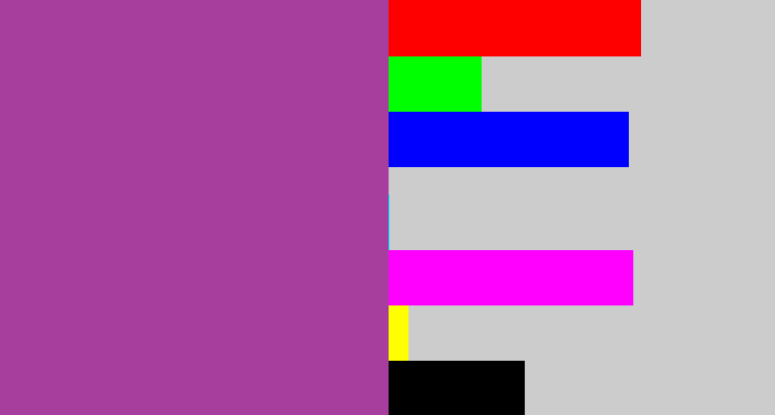 Hex color #a73e9e - ugly purple