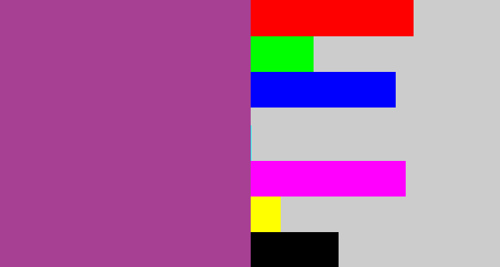 Hex color #a74093 - ugly purple