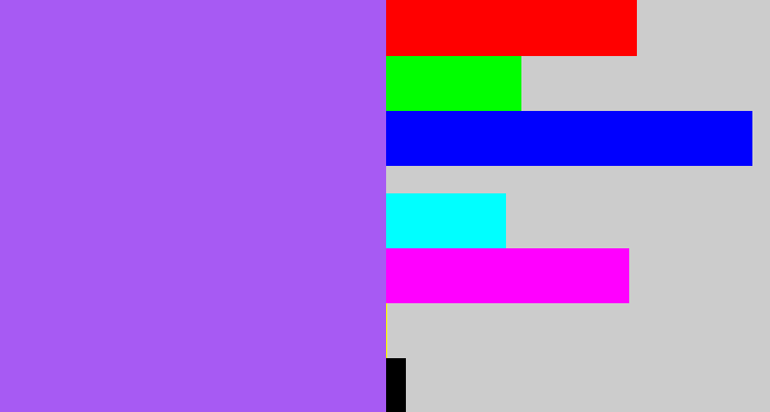 Hex color #a75af3 - lighter purple