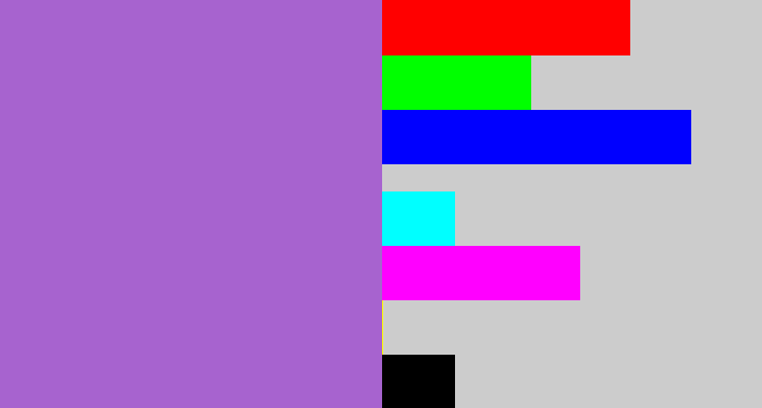 Hex color #a763cf - amethyst