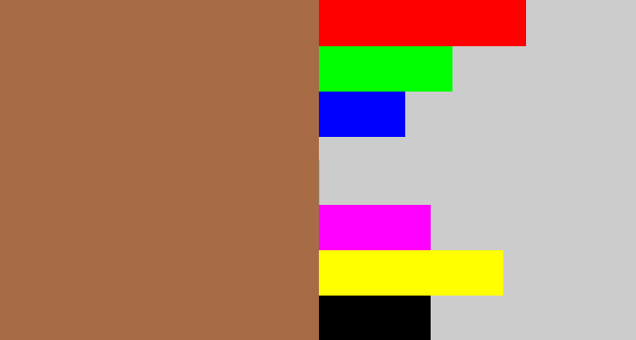 Hex color #a76c46 - earth