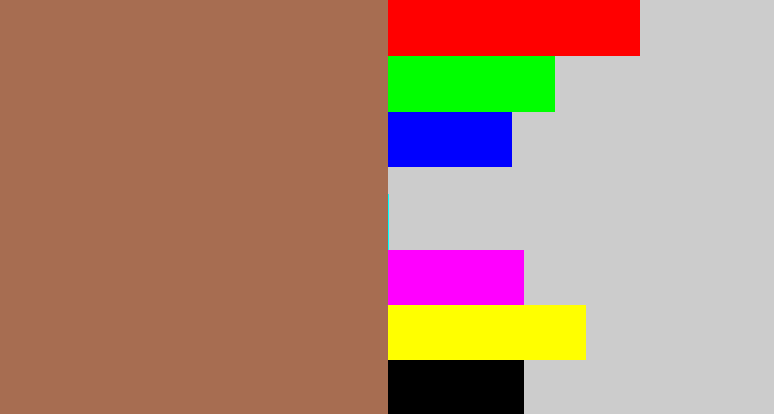 Hex color #a76d51 - brownish