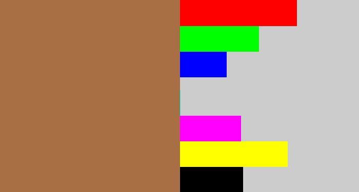 Hex color #a76f43 - earth