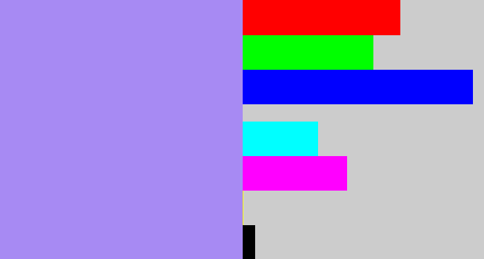 Hex color #a78af3 - perrywinkle