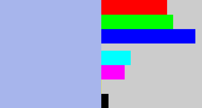 Hex color #a7b5ec - pastel blue