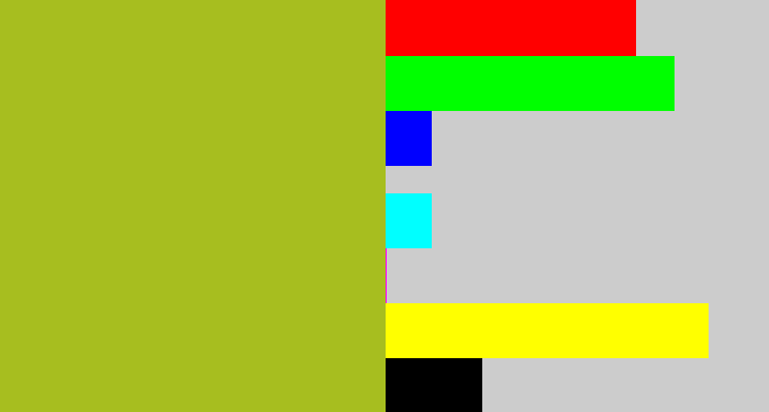 Hex color #a7be1f - pea