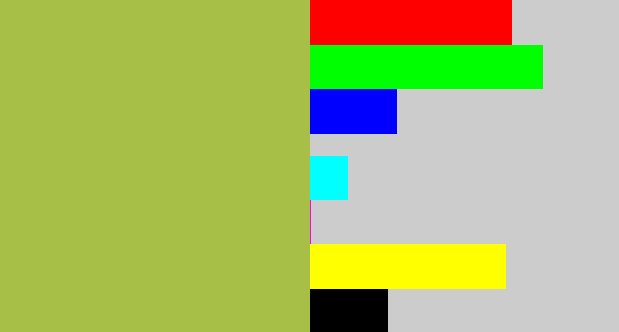 Hex color #a7be47 - booger
