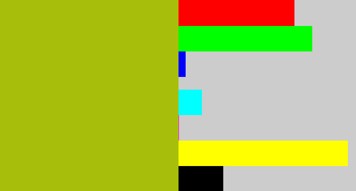 Hex color #a7bf0a - snot
