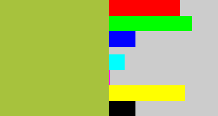 Hex color #a7c23d - booger