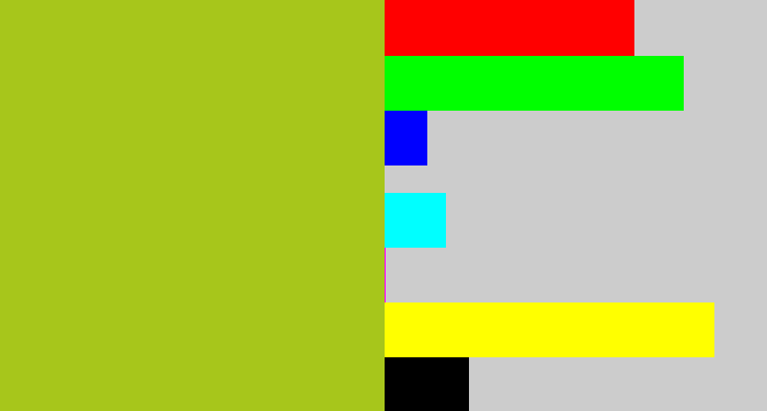 Hex color #a7c61b - pea