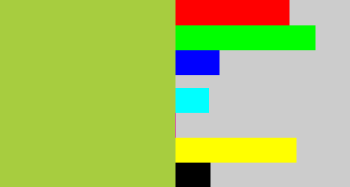 Hex color #a7cd3f - booger