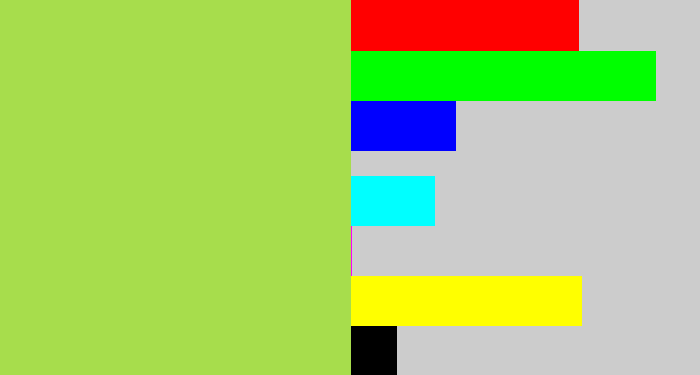Hex color #a7dd4c - kiwi