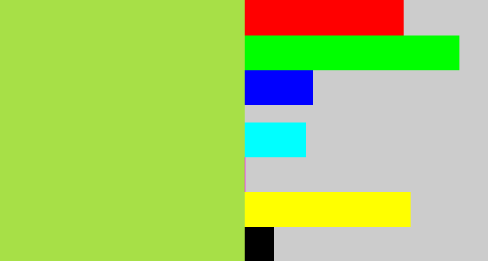 Hex color #a7e047 - kiwi