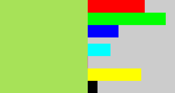 Hex color #a7e258 - kiwi