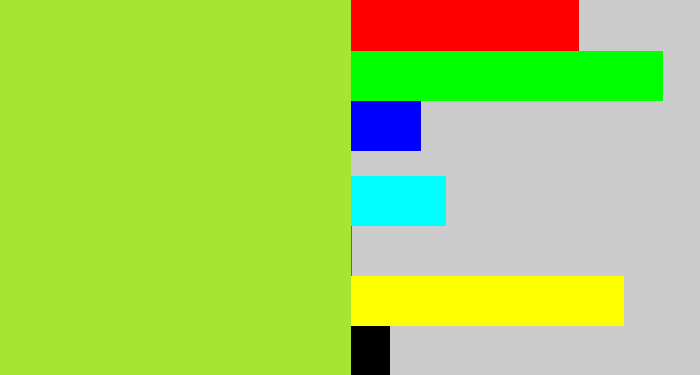 Hex color #a7e433 - kiwi