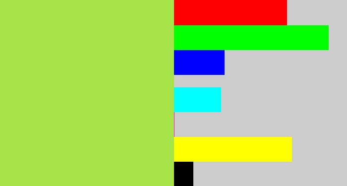 Hex color #a7e44a - kiwi