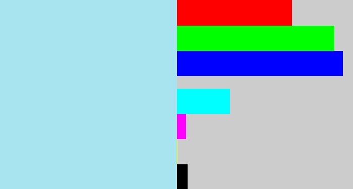 Hex color #a7e4f0 - robin's egg blue