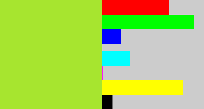Hex color #a7e52f - kiwi