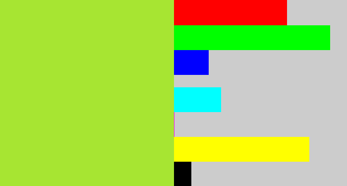 Hex color #a7e532 - kiwi