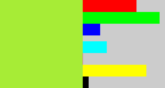 Hex color #a7ec36 - kiwi