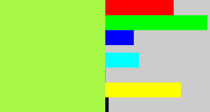 Hex color #a7f745 - kiwi
