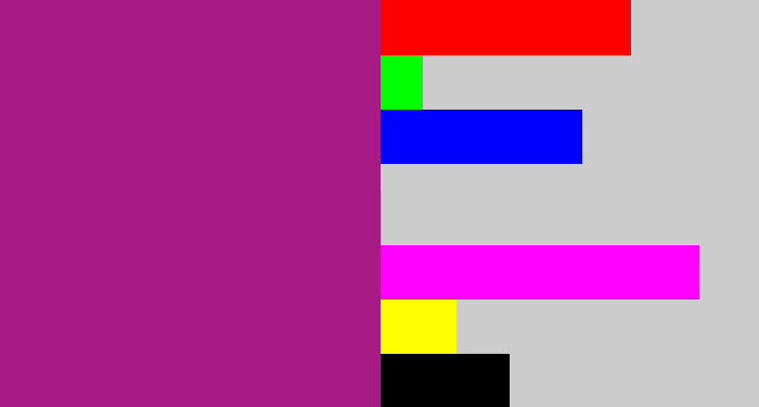 Hex color #a81b86 - warm purple