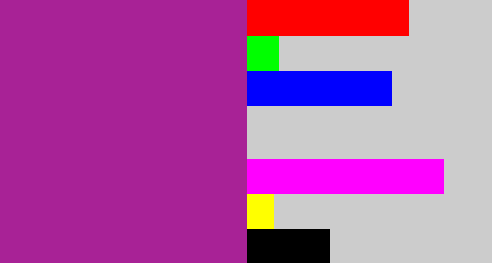 Hex color #a82296 - warm purple