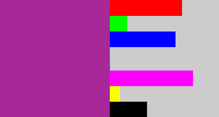 Hex color #a82899 - warm purple