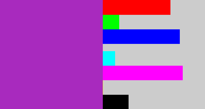 Hex color #a82abe - barney