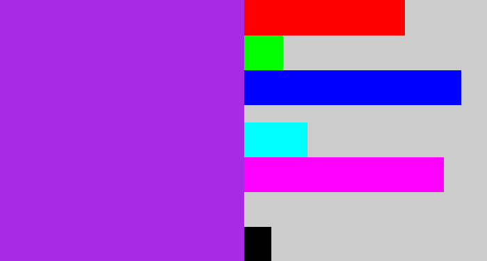 Hex color #a82ae4 - electric purple