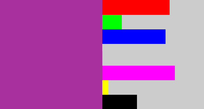 Hex color #a8309e - ugly purple