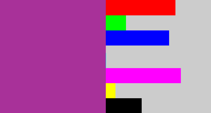 Hex color #a83199 - ugly purple