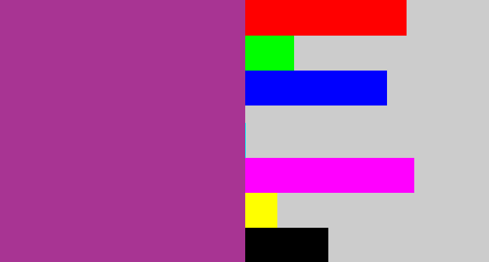 Hex color #a83493 - ugly purple